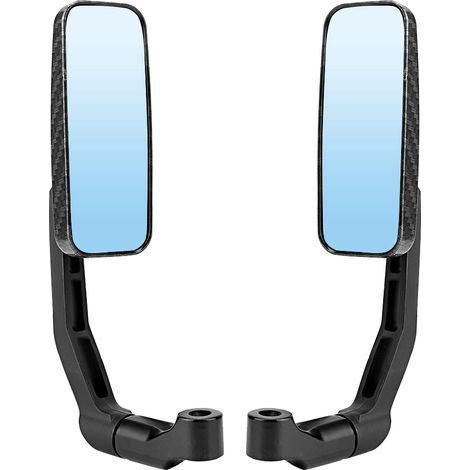 Blendfreie Aluminium-Motorradseitenspiegel x2, einziehbarer Schlangenleder-Rückspiegel, universelle modifizierte Lenkerspiegel, Paar. (1/5)