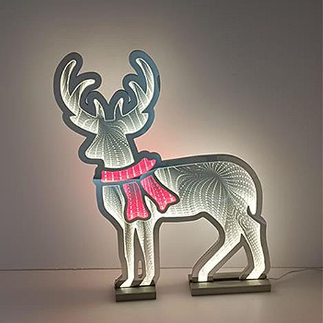 RENNA tridimensionale 3D luminoso luci led h60 ALCE CERVO addobbi decorazione natalizia allestimento vetrina casa ufficio (1/3)