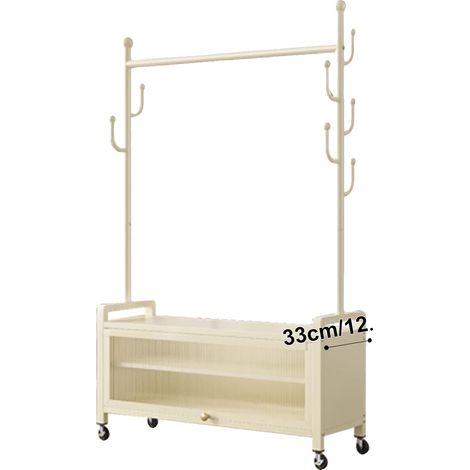 Garderobe, Metallkonstruktion, modernes Design, Weiß (1/2)