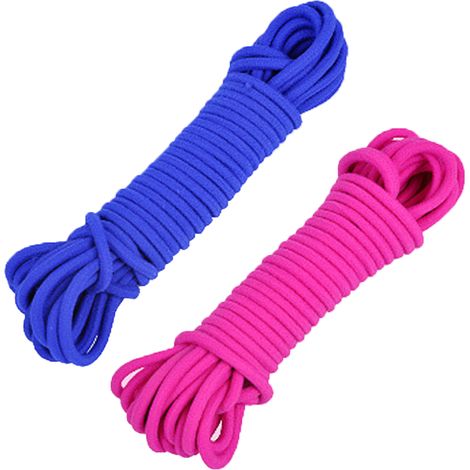 Corde à Sauter Élastique - Nylon Tissé - Pour Enfants et Adultes - Extérieure Jardin Cour - 2 Pièces (1/5)