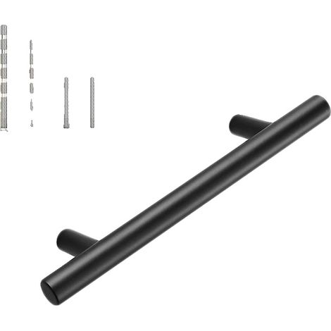 Möbelgriff & -knopf, Edelstahl, vielseitige Verwendung, 20 Stück Schwarz 96mm (1/2)