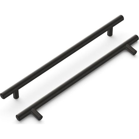 SABIR Lot de 15 poignées d'armoire de cuisine 160 mm Poignées de porte de cuisine noires Poignées d'armoire de cuisine noires Poignées d'armoire de cuisine Interaxis 160 mm avec finition mate en acier (1/5)