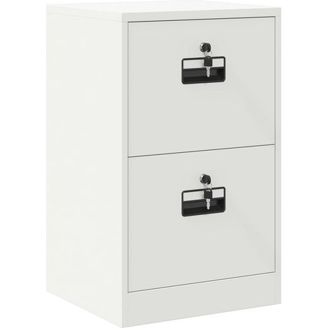 File Cabinet White 45.5 x 42 x 74.5 cm Cold-Rolled Steel vidaXL