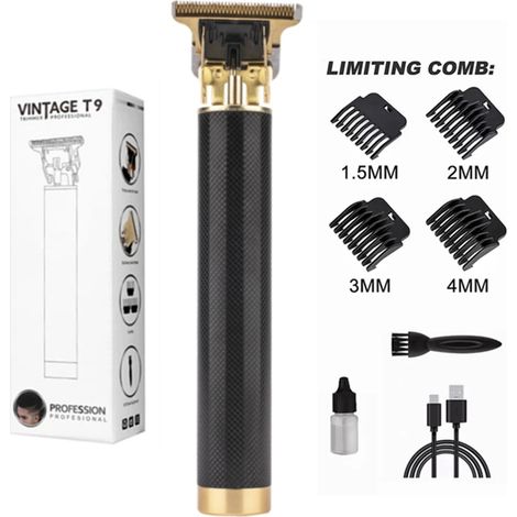 Tondeuse à cheveux électrique T9 avec écran LCD, 0 mm, rasoir, appareil ménager, rasoir de voyage, tondeuse pour homme (1/5)