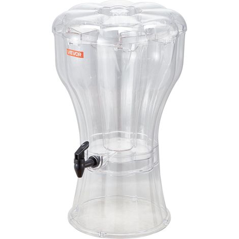 Distributeur de boissons 13 L en plastique avec robinet anti-goutte idéal pour fêtes, restaurants et hôtels, pour jus, thé glacé et limonade. (1/5)
