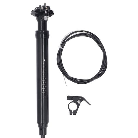 Tige de selle télescopique pour vélo de route/VTT, débattement de 100 mm, passage de câbles interne, en alliage d'aluminium, 31,6 mm de diamètre (1/5)