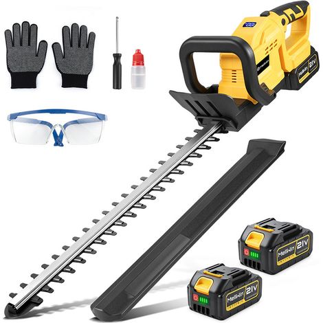 Elektrische Heckenschere (21 V), 540 mm Schnittlänge, 26 mm Schnittabstand, 180°-Neigungswinkel, inklusive 2 x 4,0-Ah-Akkus und Ladegerät (1/5)