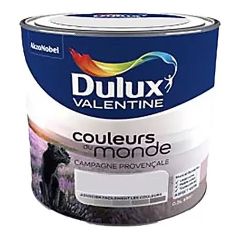Dulux Valentine – Peinture satinée monocouche couleur provençale clair 0,5 L – Application facile pour murs et boiseries intérieurs – Finition durable (1/2)