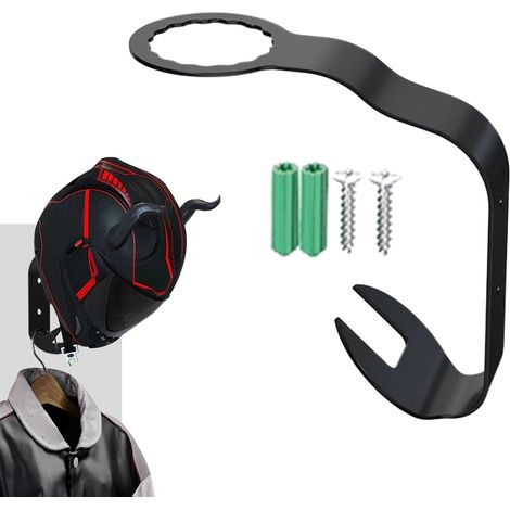 Casque Moto Crochet Chapeau Sans PerageSupport Murale Adhsif (1/5)