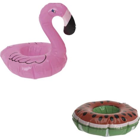 Packung Floating-Glashalter - Modell Flamingo rosa - Floating-Glashalter - Modell Wassermelone
