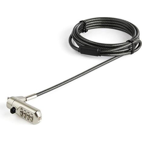 startechcom Cable de seguridad negro de 2 metros con cerradura (1/5)