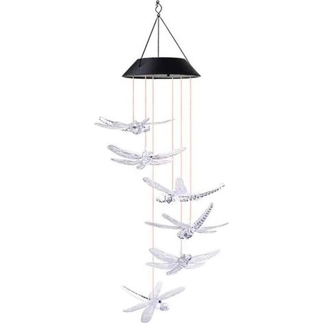 Grelot Solaire - Clochette À Vent Avec Éclairage LED Chaud - Étanche - Pour Jardin Terrasse Patio Extérieur - 1 Pièce (1/5)