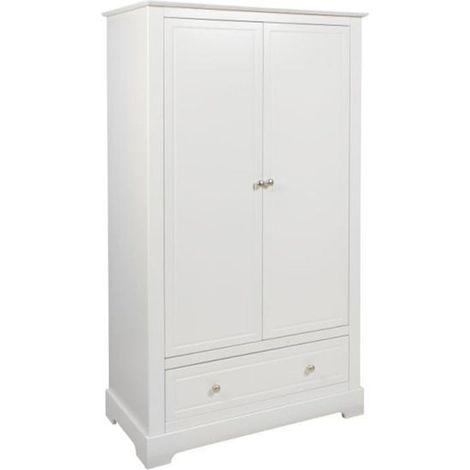 Schrank mit 1 Schublade und 2 Türen, Weiß, 174cm (1/3)
