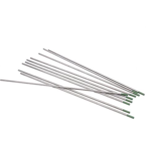 10 électrodes de tungstène TIG WP, pointe verte, aiguilles, accessoires de soudage, 2,4 x 175 mm (1/5)