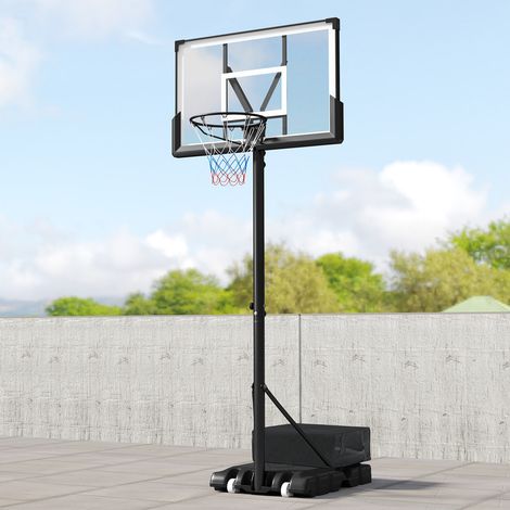 Jeu évolutif panier de basket portable, réglable 4,1 à 10 ft, panneau PC, enfants ados adultes (1/5)