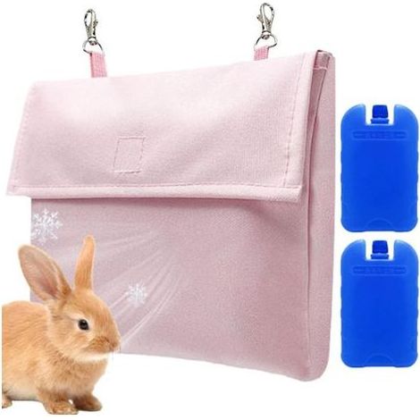 Bloc réfrigérant pour une utilisation dans les cages à lapins - Accessoires de refroidissement pour lapins - Accumulateur de froid avec housse - Pour rafraîchir les chaudes journées d'été (1/5)