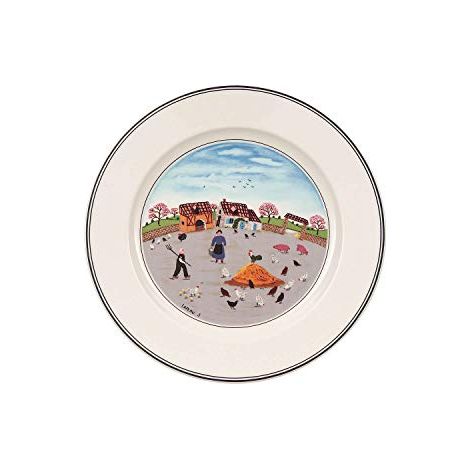 Villeroy & Boch Design Naif Piatto da Dessert Allevamento di Pollame, Porcellana, 21 cm (1/3)