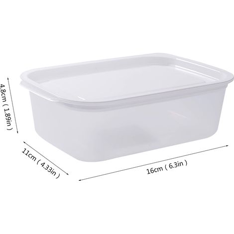 Boite De Rangement Alimentaire - PP+PE - Hermetique - Micro-ondable - Pour Frigo Cuisine Et Placard - 1 Unite (1/2)