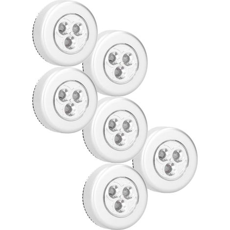 Lot de 6 charnières hydrauliques tactiles à LED pour portes de placards, meubles d'intérieur et d'extérieur, et tiroirs de penderie. (1/5)