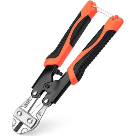 Coupe boulon, 220 mm Cr-V mini coupe-boulon avec poignée antidérapante, pour câble, chaîne, ressort (1/5)