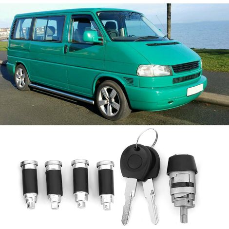 SJLERST Chiave del cilindro della serratura di accensione adatta per Transporter T4 Caravelle 1990-2003 357905855A