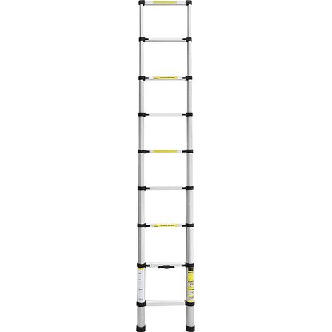 SWANEW Scala telescopica 2,6M Scala multifunzionale in alluminio Scala semplice Scala multiuso Scala estensibile Scala di qualità superiore 150KG (1/5)