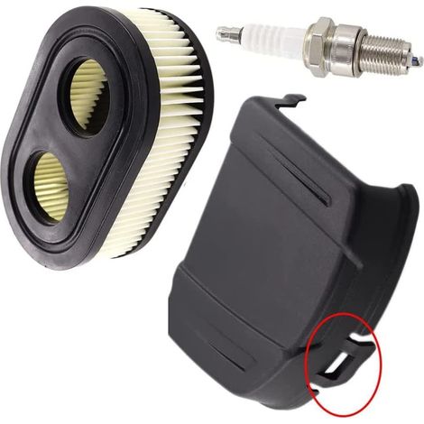 Couvercle de filtre à air avec bougie d'allumage pour remplacement de moteur de tondeuse Briggs & Stratton Series 650EXI 675EXI 675IS 798452 594575 (1/5)