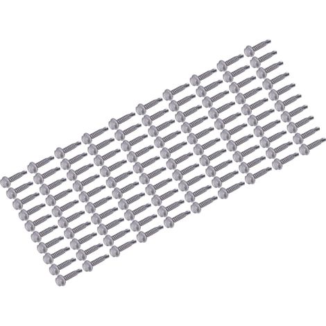 100 vis autotaraudeuses en acier inoxydable à tête hexagonale avec rondelle pour la réparation mécanique de meubles (1/5)