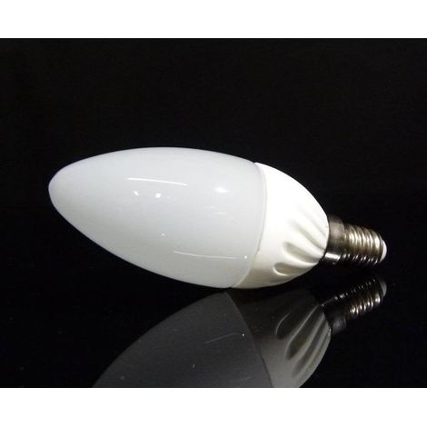 TrAdE Shop Traesio - Lampada Lampadina Led 4w Watt E14 Luce Bianca Calda Fredda Oliva In Ceramica - -Bianco Freddo -