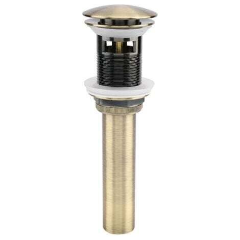 Ej.Life G1 1/4 " Pop-up Rétro Bouchon Bonde de Lavabo Vidange Clic-clac avec Trop-Plein en Laiton Bronzé Universel Valve Draineur d’Evier Vasque Siphon - avec Trop-Plein (1/5)
