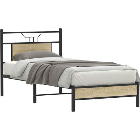 vidaXL Cadre de lit sans matelas chêne sonoma 80x200 cm (1/5)