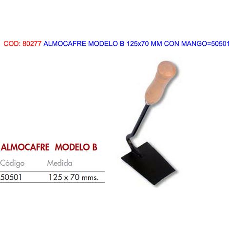 TEVISA Almohadilla modelo B 125x70mm con mango 50501