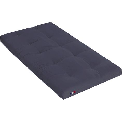 Matelas futon coeur en mousse à mémoire de forme, anthracite 90x190