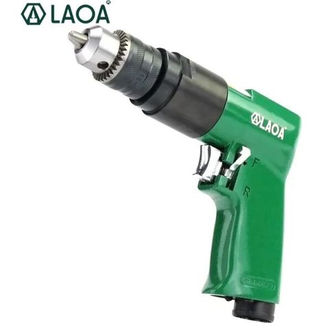 LAOA – Visseuse perceuse pneumatique 3/8, Boulonneuse à choc à air, perceuse pneumatique, tournevis avant et pneumatique, 170×138mm, 1.5-10mm (1/4)