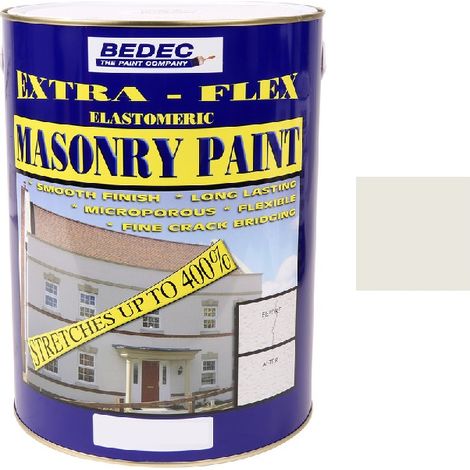 Bedec Extra Flex Masonry Paint - Swans Down - 5 Litre