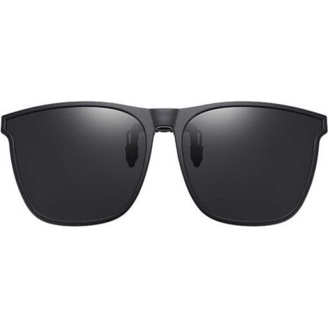 Lunettes de soleil à clip - Se fixent sur vos lunettes de vue - Noires (1/5)