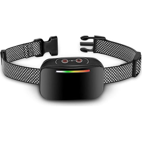 Collier Anti Aboiement pour Chien Automatique avec Contrôle Intelligent des Aboiements, Son Vibration Choc Efficace, 4 Niveaux de Sensibilité avec Indicateur LED, IP67 Étanche et Rechargeable (1/5)