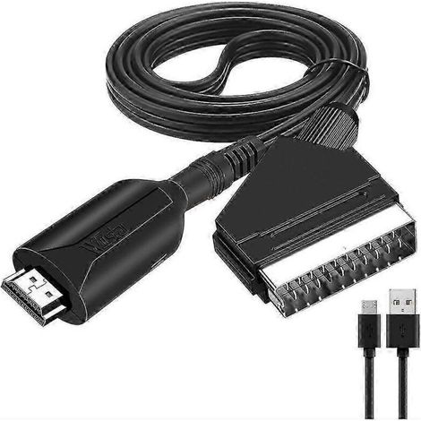 Câble HDMI vers péritel, longueur 1 mètre pour connexion directe (version Conversi Fk) (1/5)