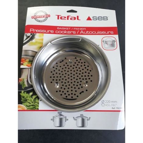 Panier Vapeur - 220 Mm - Compatible Autocuiseur Clipso - 4.5 L 6 L 7.5 L - Gris