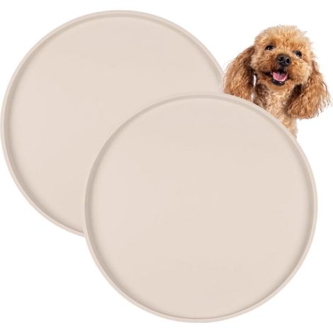 2 Tapis, Silicone, Rebords, Antidérapant, Étanche, Nourriture, Eau, Chien, Chat (1/5)