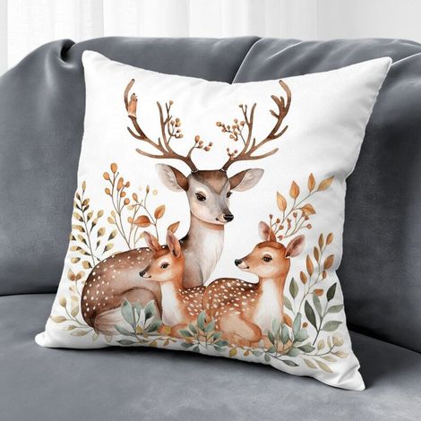 Housse de coussin fleurs colorées, décoration salon chambre maison,45×45cm (1/5)