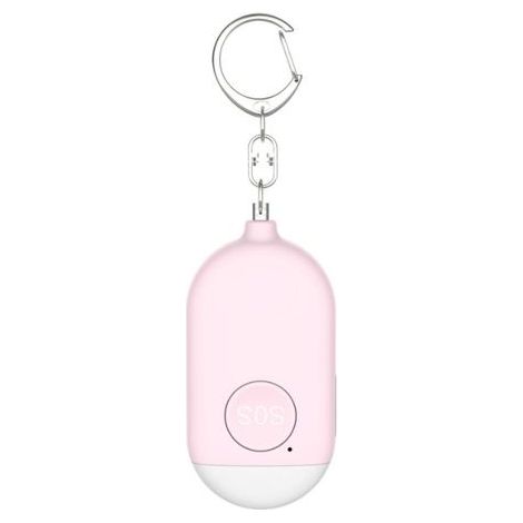 (Blanc)130DB Alarme Personnelle Anti-Agression avec Porte-clé.Rechargeables Alarme de Poche avec LED Lampe de Poche Torche Alarme.pour Femme Enfants Personnes aîné