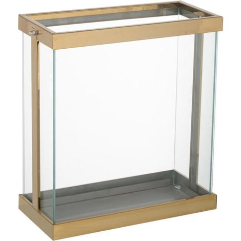 Lanterne en Verre "Enma" 35cm Or (1/3)