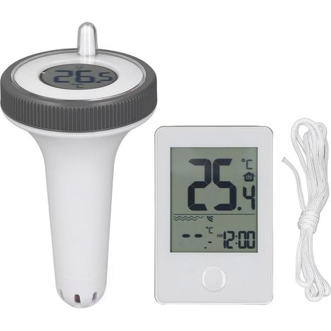 Thermomètre de Piscine Numérique sans Fil, Flottant, Affichage LCD, Précision 0.1 ℃, Moniteur de Température étanche (1/5)