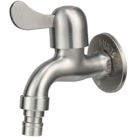 Robinet en acier inoxydable 304, vanne de vidange 1/2", robinet pour machine à laver (1/5)