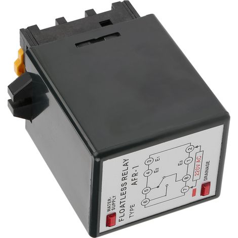 Relais de contrôle de niveau de liquide AFR-1 AC 220V, interrupteur de niveau d'eau (noir) (1/5)