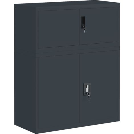 Maison Exclusive - Armadio Classificatore Antracite 90x40x110 cm in Acciaio