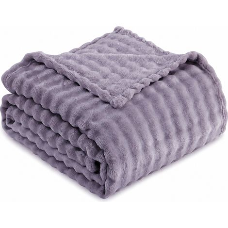 Coperta in flanella Ruikasi 130 × 150 cm grigia per la casa invernale (1/5)