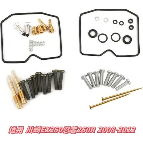 Kit de réparation de carburateur pour Kawasaki EX250 et Ninja 250R 2008-2012.