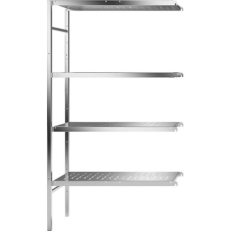 FRANKEL kaiserkraft, Rayonnage emboîtable en inox, 4 tablettes (1/3)